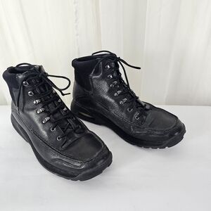 Cole Haan black leather lace up boots NikeAir soles size 11